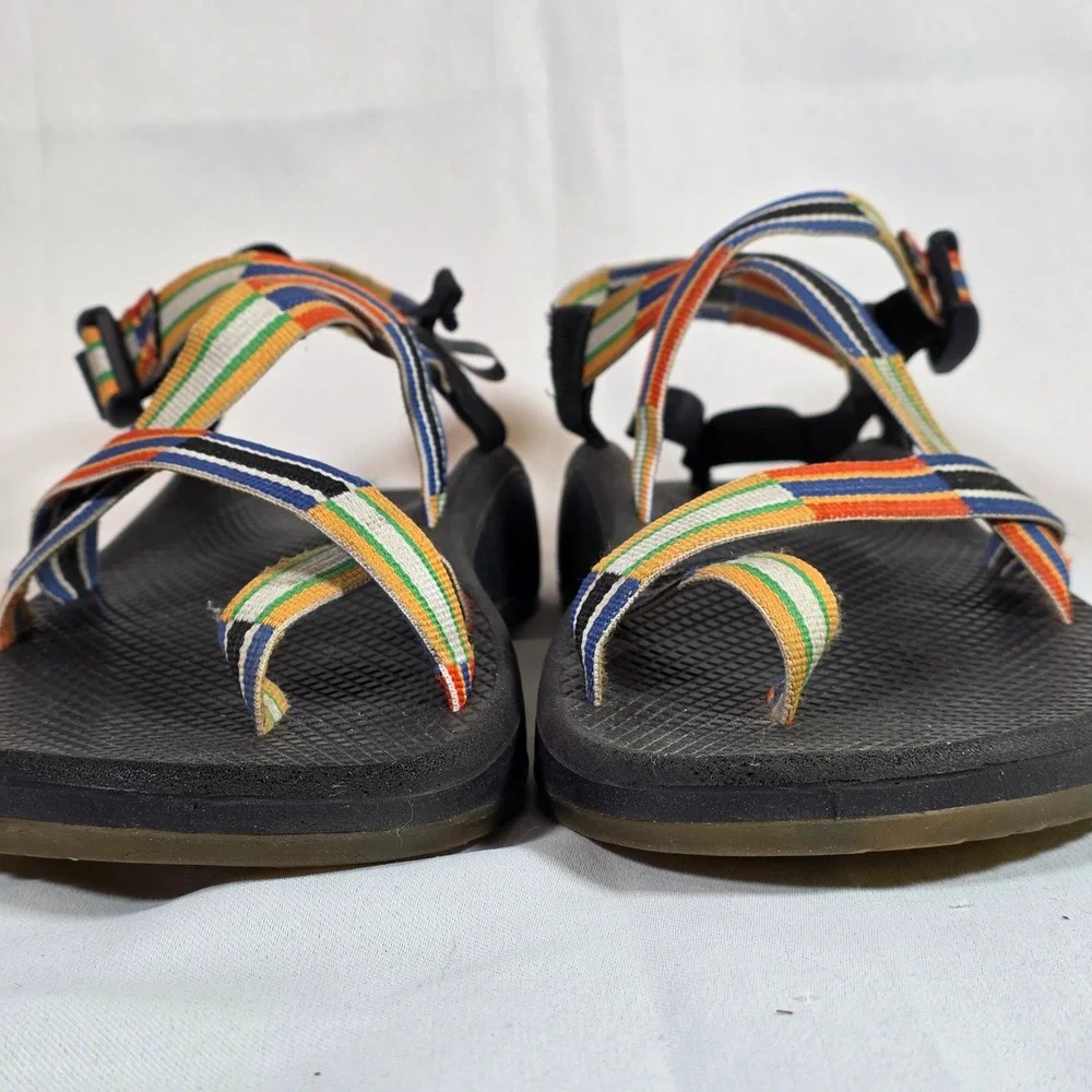 Chaco Z/Cloud Red Multi Mens 12 Sandals Strappy Hiking Outdoor Gorpcore Trail